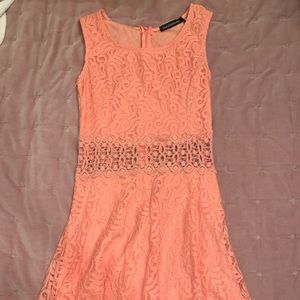 Coral Lacey Summer Dress